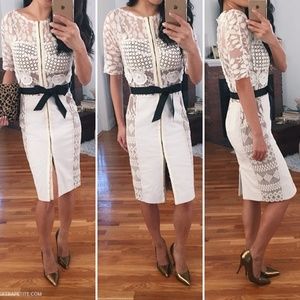 EUC Anthropologie Byron Lars Carissima Sheath Dress, Size 2, Ivory (off-white)